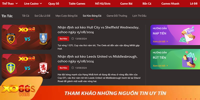 Tham khảo những nguồn tin uy tín